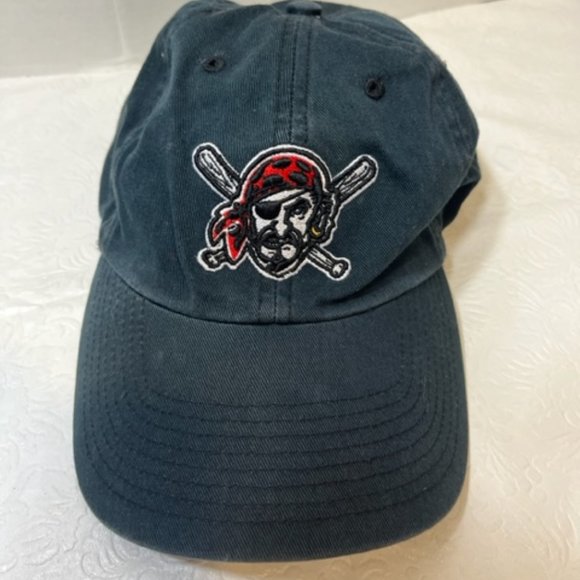 VTG Pittsburgh Pirates Black Baseball Fitted Cap Cotton MLB Team Hat Med - Picture 3 of 8